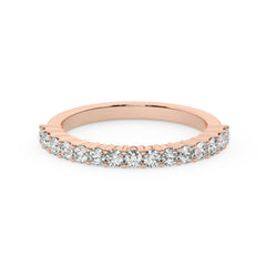 18K Gold Diamond Round Cut Wedding Ring .68c