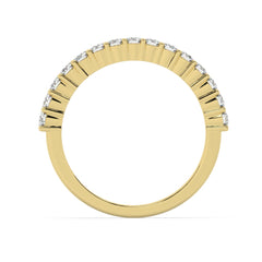 18K Gold Diamond Round Cut Wedding Ring .68c