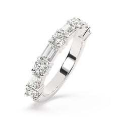 18K Gold Diamond Round Cut Wedding Ring 1.43c