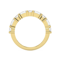 18K Gold Diamond Round Cut Wedding Ring 1.43c