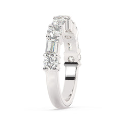 18K Gold Diamond Round Cut Wedding Ring 1.43c