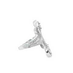 18k White Gold Diamond Marquise Cut Ring 2.78c
