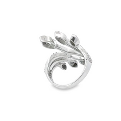18k White Gold Diamond Marquise Cut Ring 2.78c