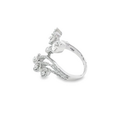 18k White Gold Diamond Marquise Cut Ring 2.78c