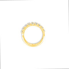 18K Gold Diamond Multiple Round Cut Ring .76c