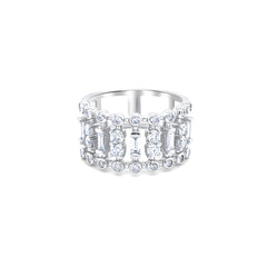 18K Gold Diamond Multiple Round Cut Ring .76c