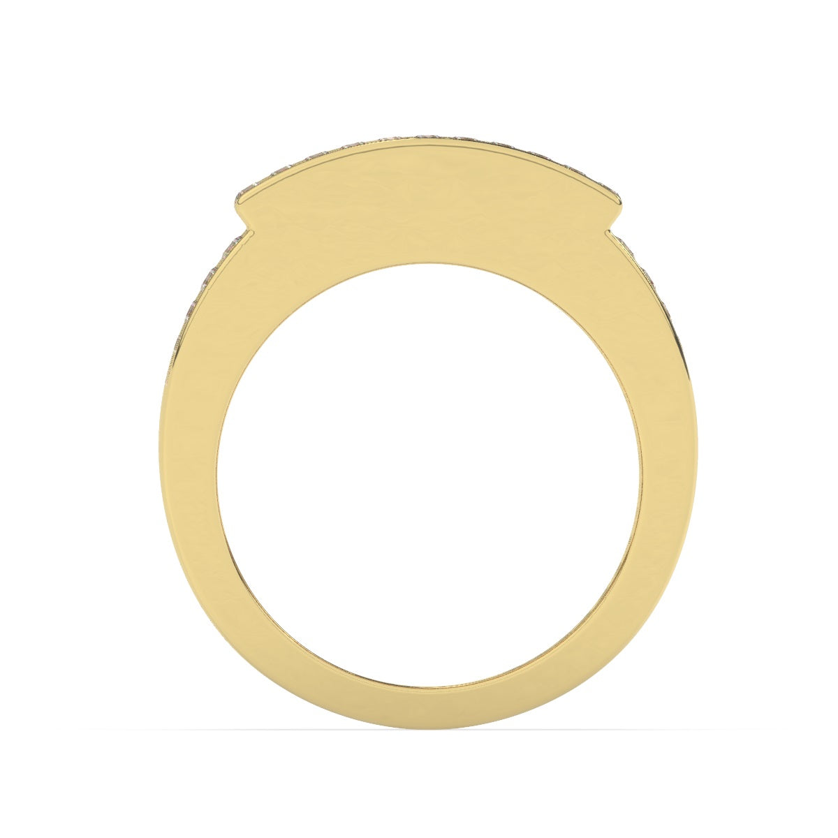 14K White Gold Princess and Round Cut Diamond Ring 1.80c