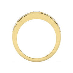 14k White Gold Diamond Platinum  Bezel Corner Princess Cut Wedding Band 26.25