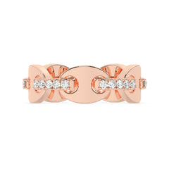 18K Gold Diamond Round Cut Wedding Ring .28c
