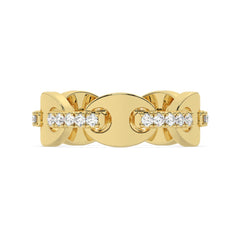 18K Gold Diamond Round Cut Wedding Ring .28c