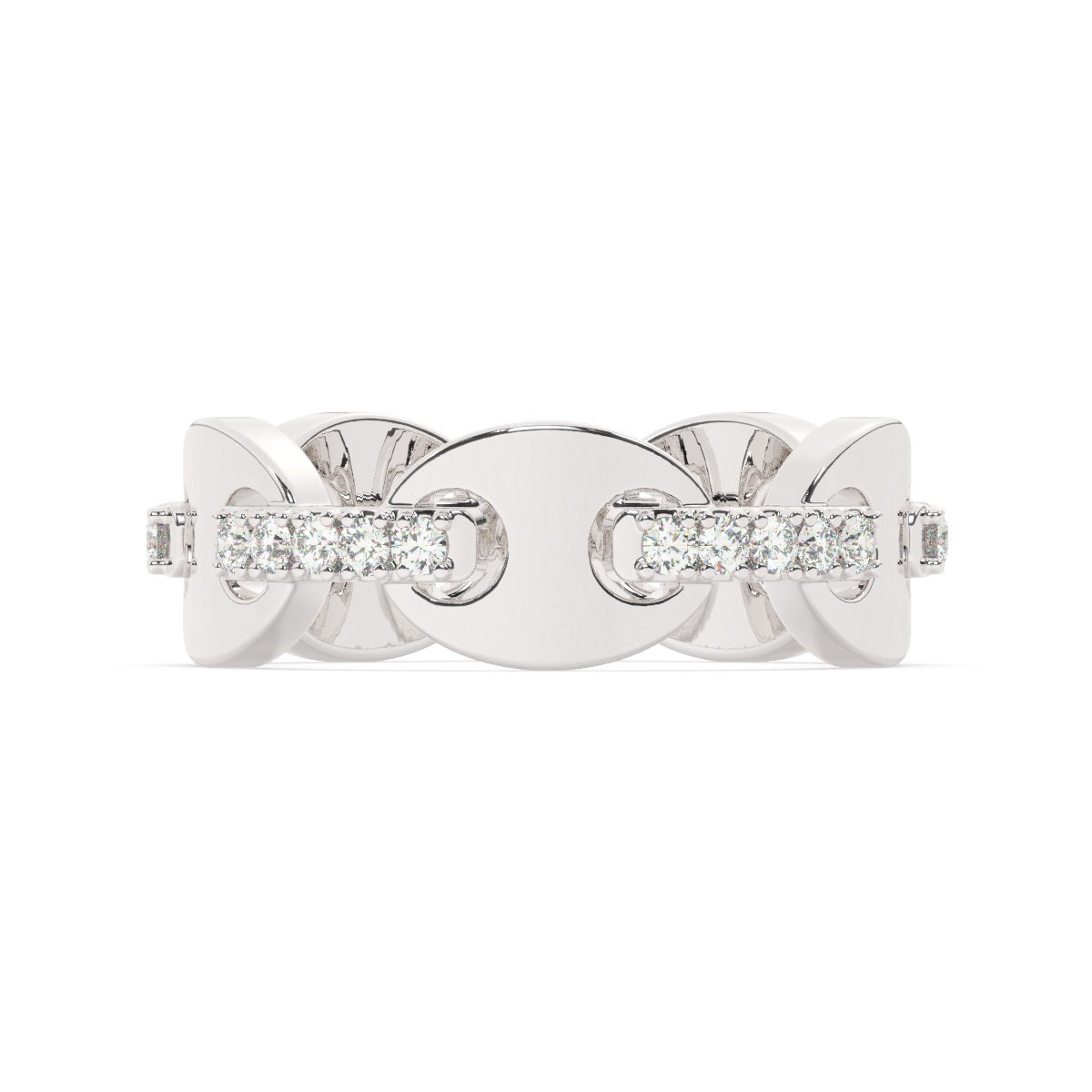 18K Gold Diamond Round Cut Wedding Ring .28c