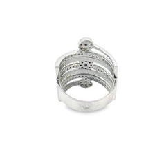 14k White Gold Diamond Round Cut Ring 1.10c
