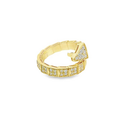 18k Yellow Gold Diamond Round Cut Ring 1.25c