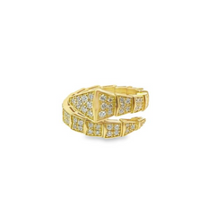18k Yellow Gold Diamond Round Cut Ring 1.25c