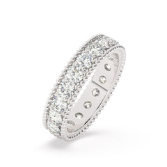 White Gold Diamond  Round Cut Wedding Band