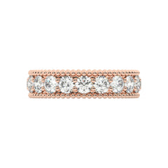 White Gold Diamond  Round Cut Wedding Band