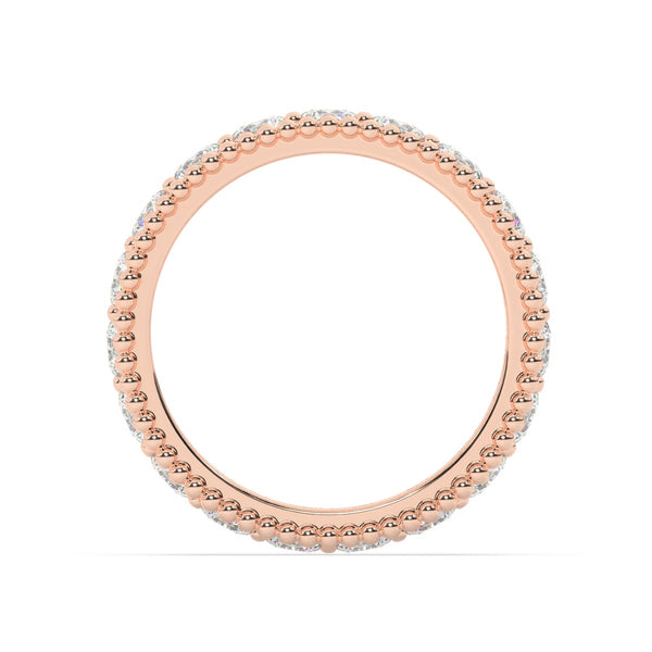 White Gold Diamond  Round Cut Wedding Band - LA DIAMOND