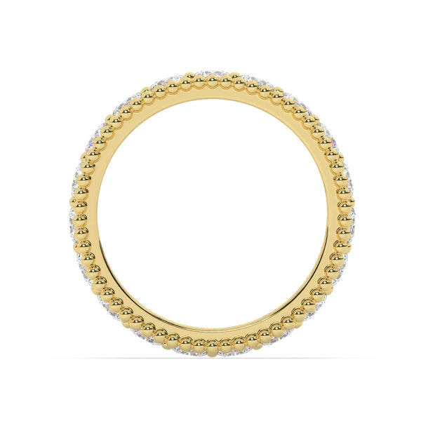 White Gold Diamond  Round Cut Wedding Band - LA DIAMOND