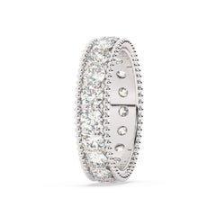 White Gold Diamond  Round Cut Wedding Band