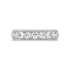 White Gold Diamond  Round Cut Wedding Band