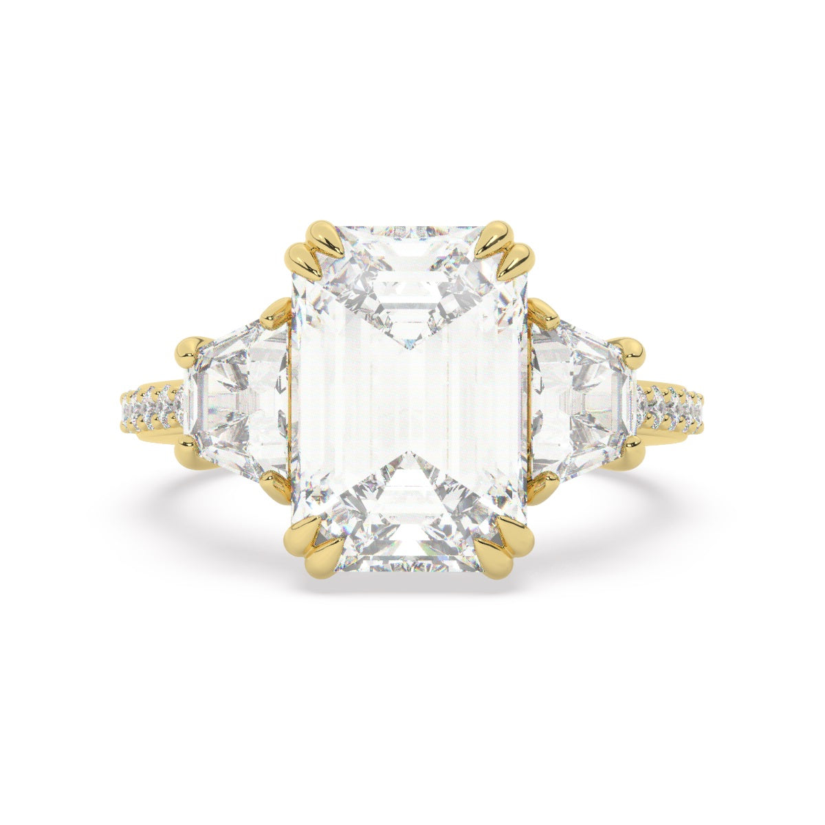 14K White Gold Diamond Ring - LA DIAMOND
