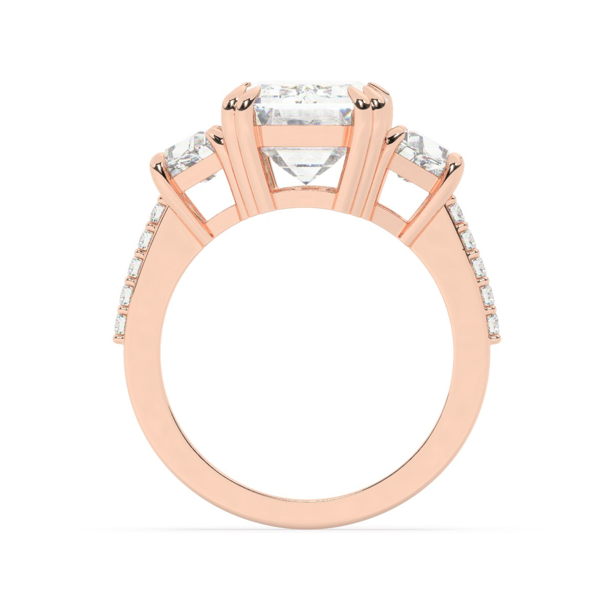 14K White Gold Diamond Ring - LA DIAMOND