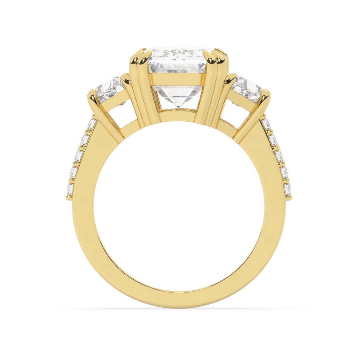 14K White Gold Diamond Ring - LA DIAMOND