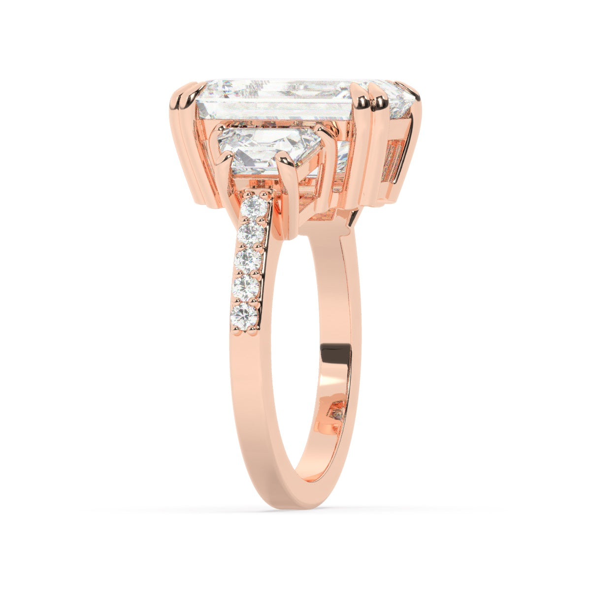 14K White Gold Diamond Ring - LA DIAMOND