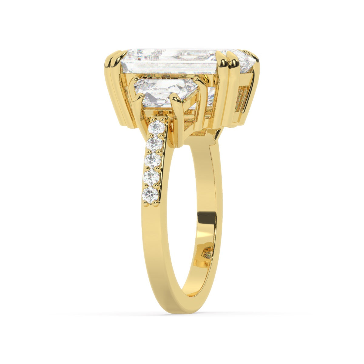 14K White Gold Diamond Ring - LA DIAMOND