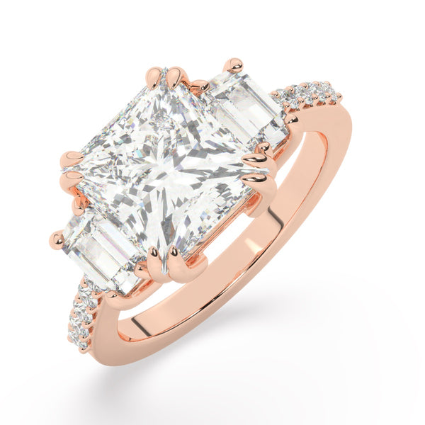 14k White Gold Diamond Ring - LA DIAMOND