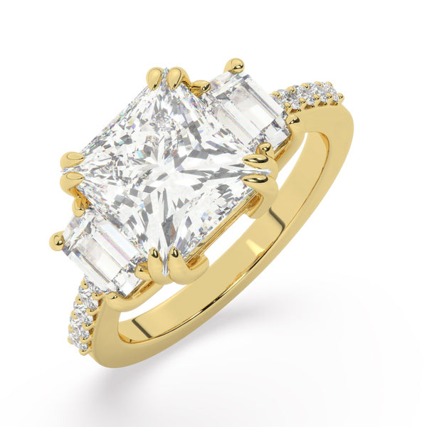 14k White Gold Diamond Ring - LA DIAMOND