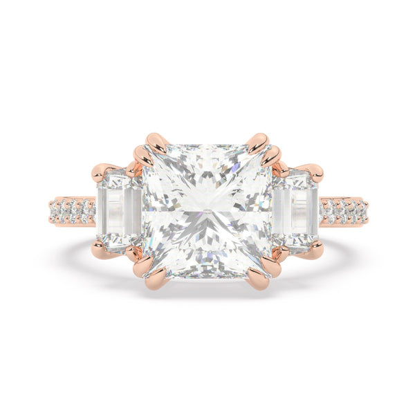 14k White Gold Diamond Ring - LA DIAMOND