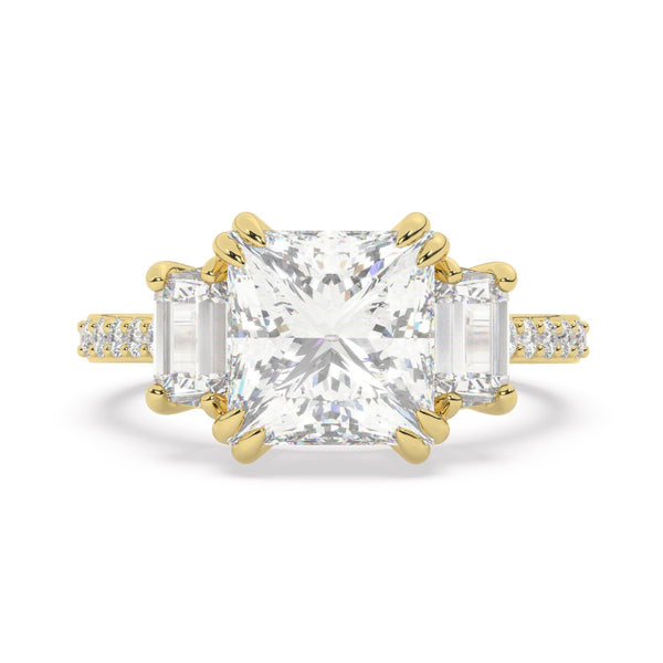 14k White Gold Diamond Ring - LA DIAMOND