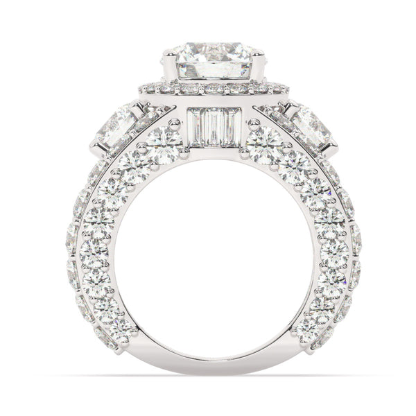 14K White Gold Round Brilliant Diamond Ring - LA DIAMOND