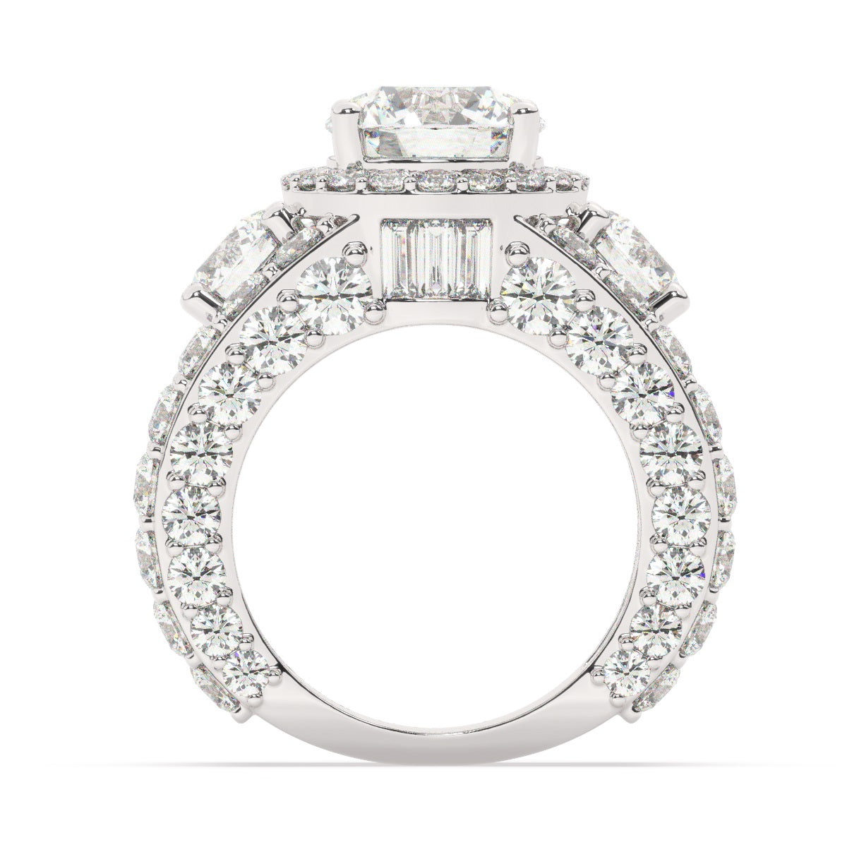 14K White Gold Round Brilliant Diamond Ring