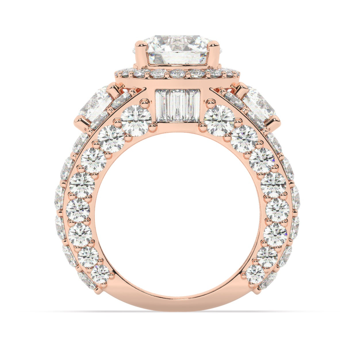 14K White Gold Round Brilliant Diamond Ring