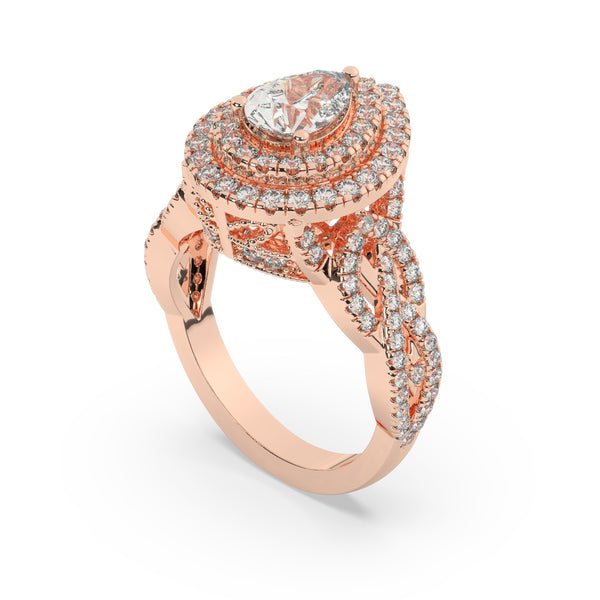 White Gold Diamond Ring - LA DIAMOND