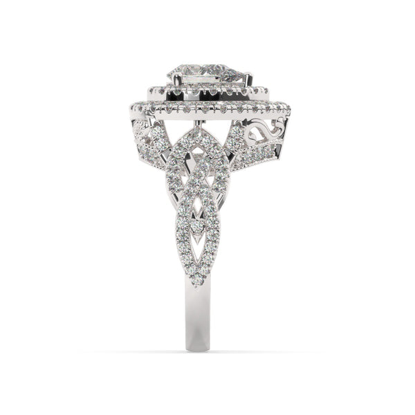 White Gold Diamond Ring - LA DIAMOND