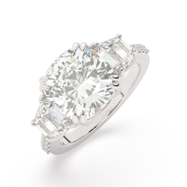 White Gold Diamond Ring - LA DIAMOND
