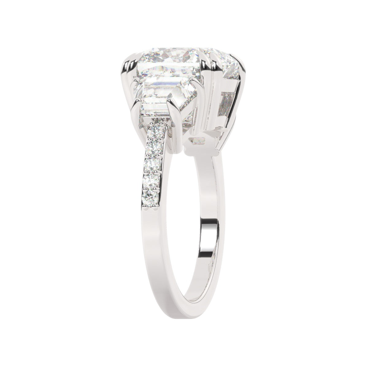 White Gold Diamond Ring - LA DIAMOND