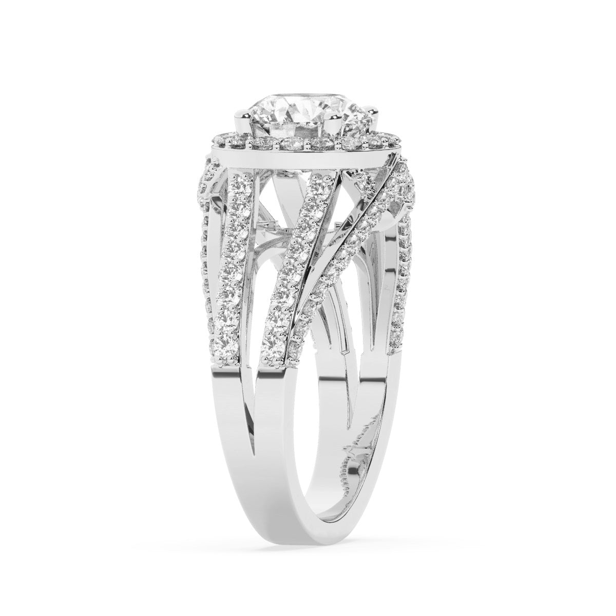 White Gold Diamond Ring - LA DIAMOND