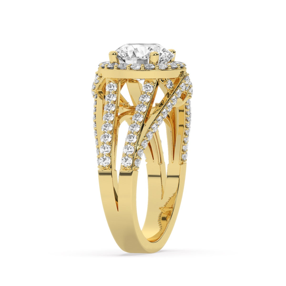 White Gold Diamond Ring - LA DIAMOND