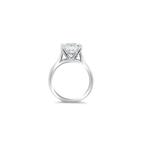 14K White Gold Diamond Engagement Ring (3.01 ct) - LA DIAMOND