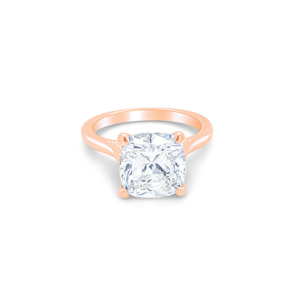 14K White Gold Diamond Engagement Ring (3.01 ct) - LA DIAMOND