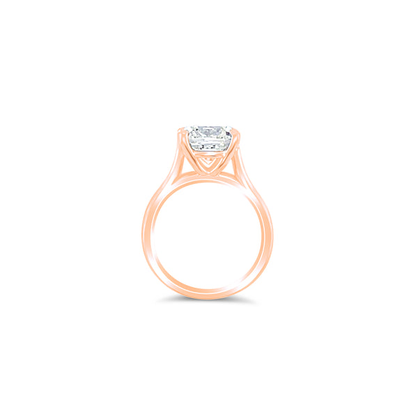 14K White Gold Diamond Engagement Ring (3.01 ct) - LA DIAMOND