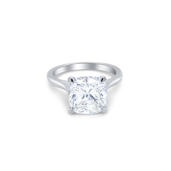 14K White Gold Diamond Engagement Ring (3.01 ct) - LA DIAMOND