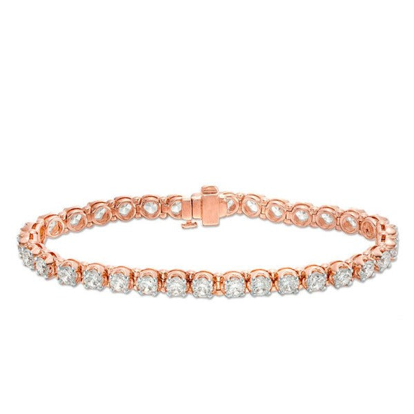 9 CT. T.W. Diamond Tennis Bracelet in 14K Rose Gold - LA DIAMOND