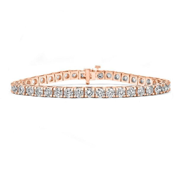 5 CT. T.W. Diamond Tennis Bracelet in 14K Rose Gold - LA DIAMOND