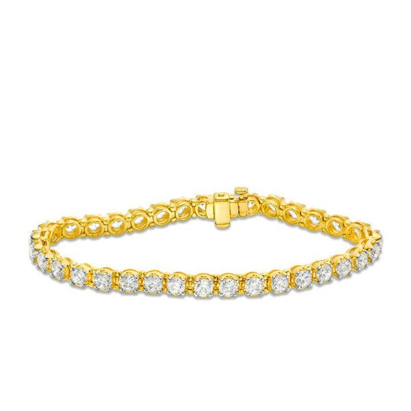 8 CT. T.W. Diamond Tennis Bracelet in 14K Yellow Gold - LA DIAMOND