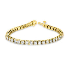7 CT. T.W. Diamond Tennis Bracelet in 14K Yellow Gold - LA DIAMOND